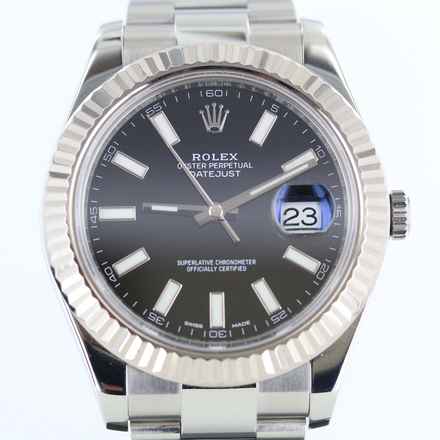  Rolex Datejust II Ref.116334//Black Dial/Stahl/Weissgold//#KS 