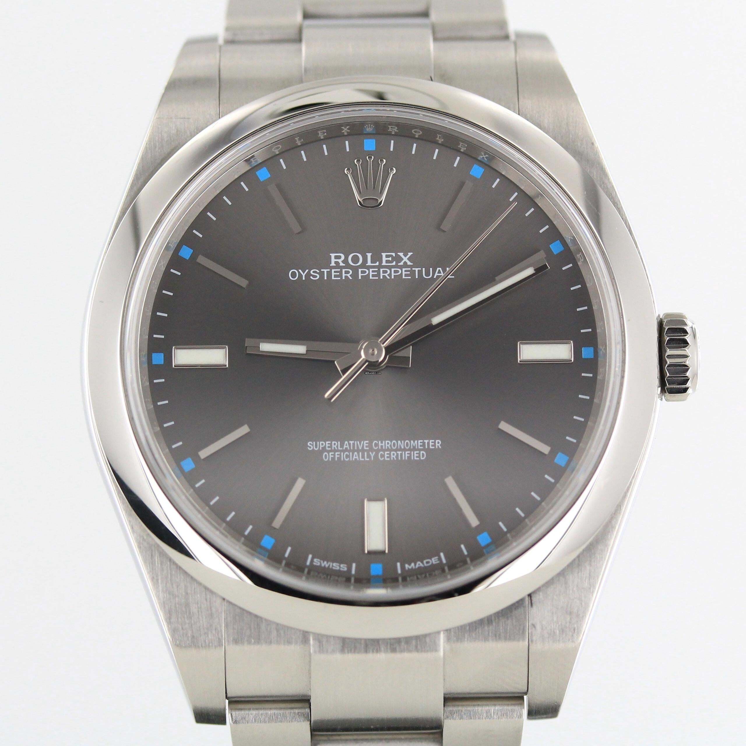 Rolex Oyster Perpetual 39 Full Set//Ref.114300//Rhodium Dial//2017//#776