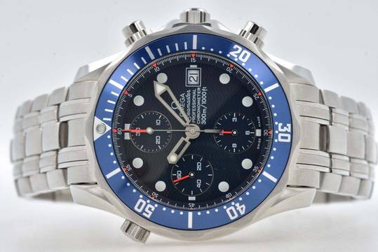  Omega Seamaster Diver 300 M Professional Chronograph 2599.80 Blue Bezel 