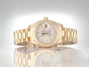 Thumbnail von Rolex Lady-Datejust 179178 2004 Gelbgold 750 Diamanten Automatik Gold