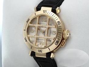 Thumbnail von Cartier Pasha 35mm Gelbgold 750 Diamanten Automatik Medium W3012351 Damen Gold