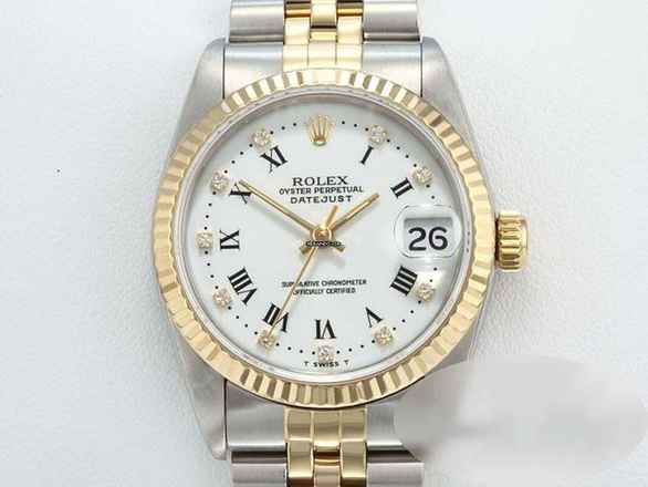  Rolex Datejust 31 Medium Stahl Gelbgold 750 Diamanten Automatik Stainless Steel 18kt Yellow Gold Stahl Jubilé-band Chronometer Oyster White Dial 
