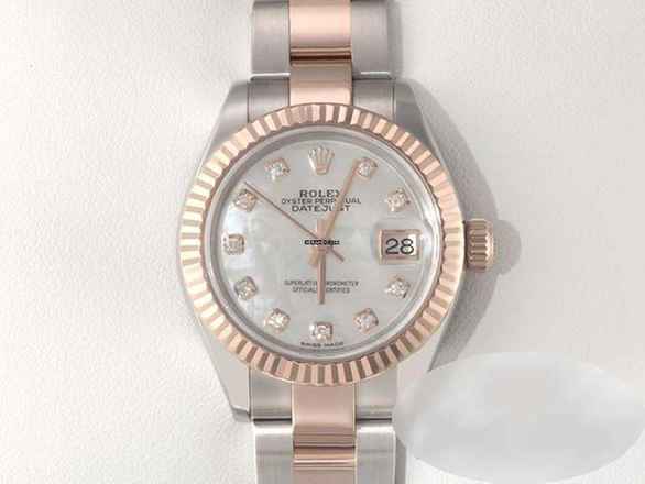  Rolex Lady-Datejust 28mm 279171 Edelstahl Rosegold 750 Diamanten Automatik Gold 