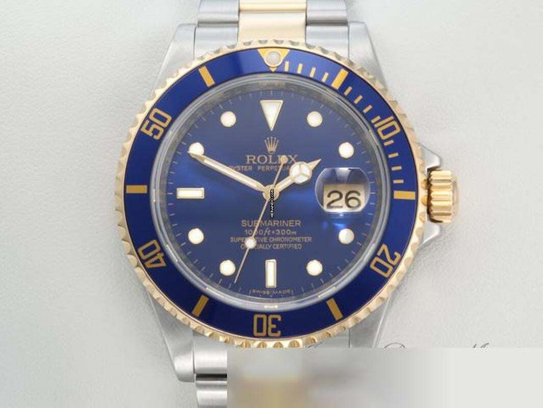 Rolex Submariner Date 16613 T Stahl Gelbgold 750 Rehaut 2008 Automatik Gold