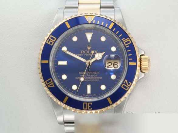  Rolex Submariner Date 16613 T Stahl Gelbgold 750 Rehaut 2008 Automatik Gold 
