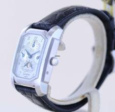 Thumbnail von Glashütte Original Senator Karrée Ewiger Kalender Mondphase 1845 Silver Dial rar Collector