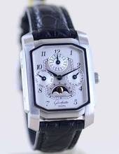 Thumbnail von Glashütte Original Senator Karrée Ewiger Kalender Mondphase 1845 Silver Dial rar Collector