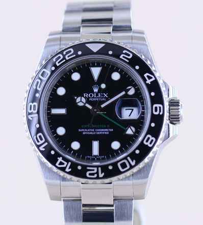  Rolex GMT-Master II 116710LN Oysterband Keramik Stahl Top B+P 