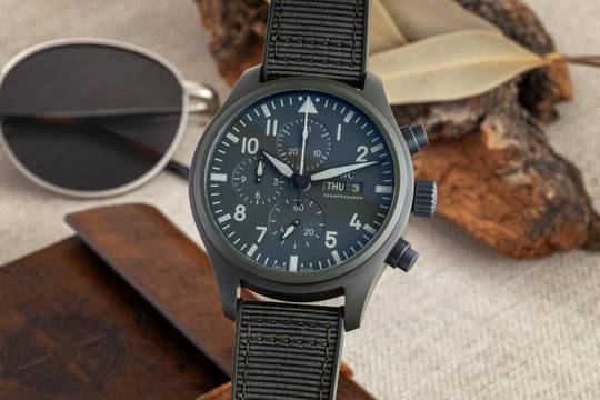  IWC Fliegeruhr Chronograph Top Gun Keramik / Titan Automatik Ref. IW389106 B&P 