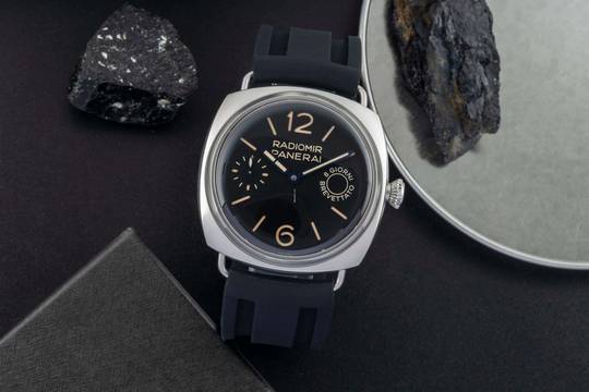  Panerai Radiomir 8 Days Stahl Handaufzug Limited PAM00992 B&P 2023 