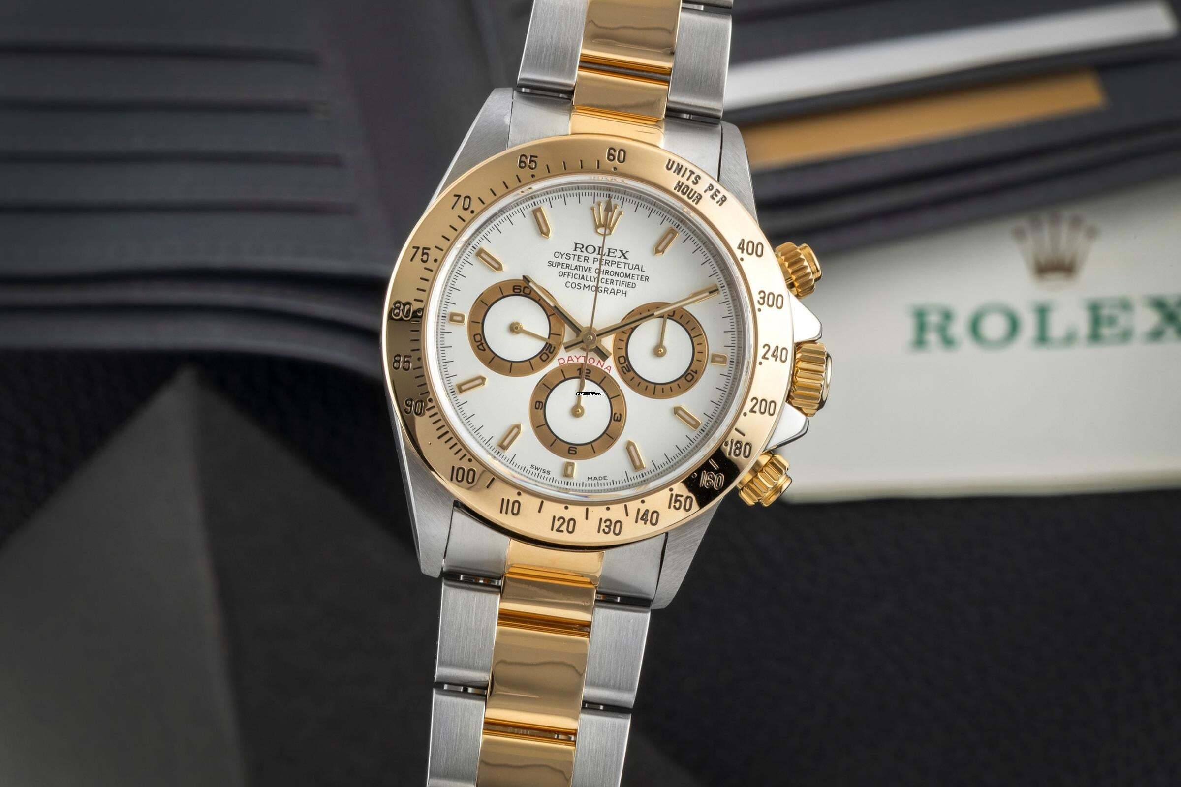 Rolex Daytona Zenith Chronograph Stahl / Gold Automatik Herrenuhr Ref.16523