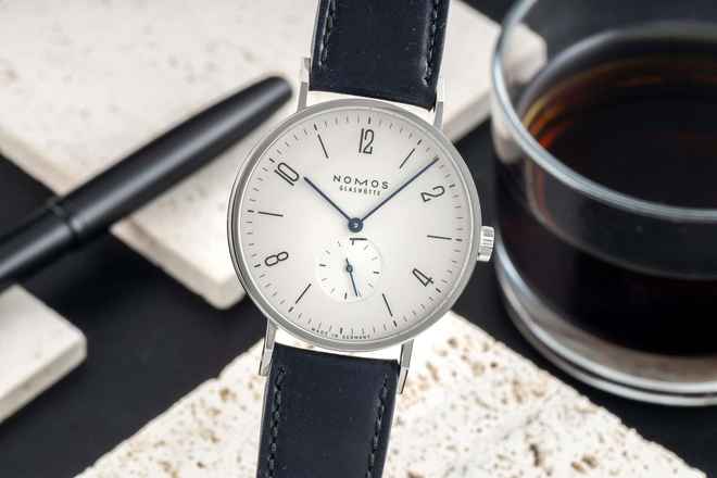  NOMOS Tangente 38 Glashütte Tangente 38 Stahl Handaufzug Herrenuhr Ref. 165 B&P 2022 