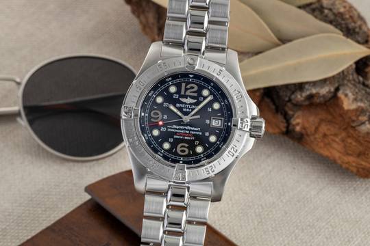  Breitling Superocean Steelfish Chronometre 2000M Steelfish Stahl Automatik Ref. A17390 B&P 