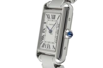Thumbnail von Cartier Tank Must de Cartier Small Lady Stahl Damenuhr Ref. WSTA0051 Klassiker
