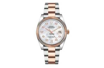 Thumbnail von Rolex Datejust 36 MOP Dial With Diamond Index - Steel And Rose Gold - Oyster Bracelet - 116231