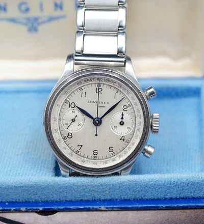  Longines RARE 13ZN WATERPROOF CHRONOGRAPH REF 3870 FROM 1941 VINTAGE 