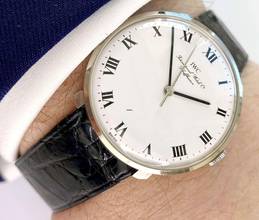 Thumbnail von IWC Classic Very Rare Art Deco Solid WHITE GOLD Vintage Handwinding 34mm Roman Dial 2401 2401