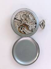 Thumbnail von Tegoroczny vintage zegarek kieszonkowy z chronografem stal 52mm zegarek kieszonkowy stalowy zegarek na torbę