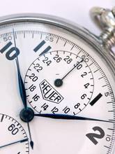 Thumbnail von Tegoroczny vintage zegarek kieszonkowy z chronografem stal 52mm zegarek kieszonkowy stalowy zegarek na torbę