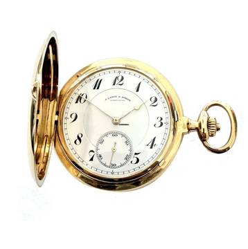 A. Lange & Söhne Taschenuhr 1 A Ausführung Handaufzug 750/000 Gold 53 mm 1928 Savonette