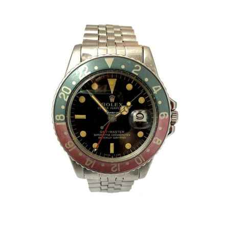 Rolex GMT-Master 1675 нержавеющая сталь около 1966 г. Глянцевый позолоченный циферблат Long E