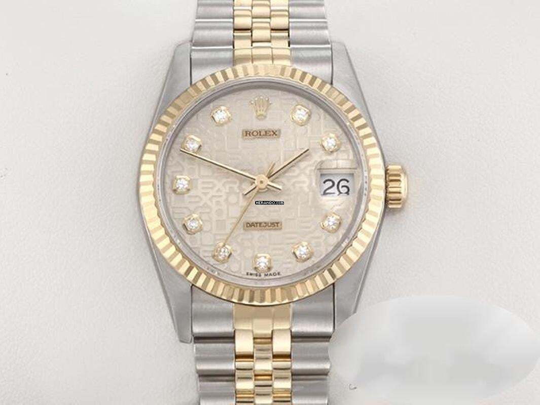 Rolex Datejust 31 Medium Stahl Gelbgold 750 Diamanten 2005 Automatik Stainless Steel 18kt Yellow Gold Stahl Jubilé-band Chronometer Oyster