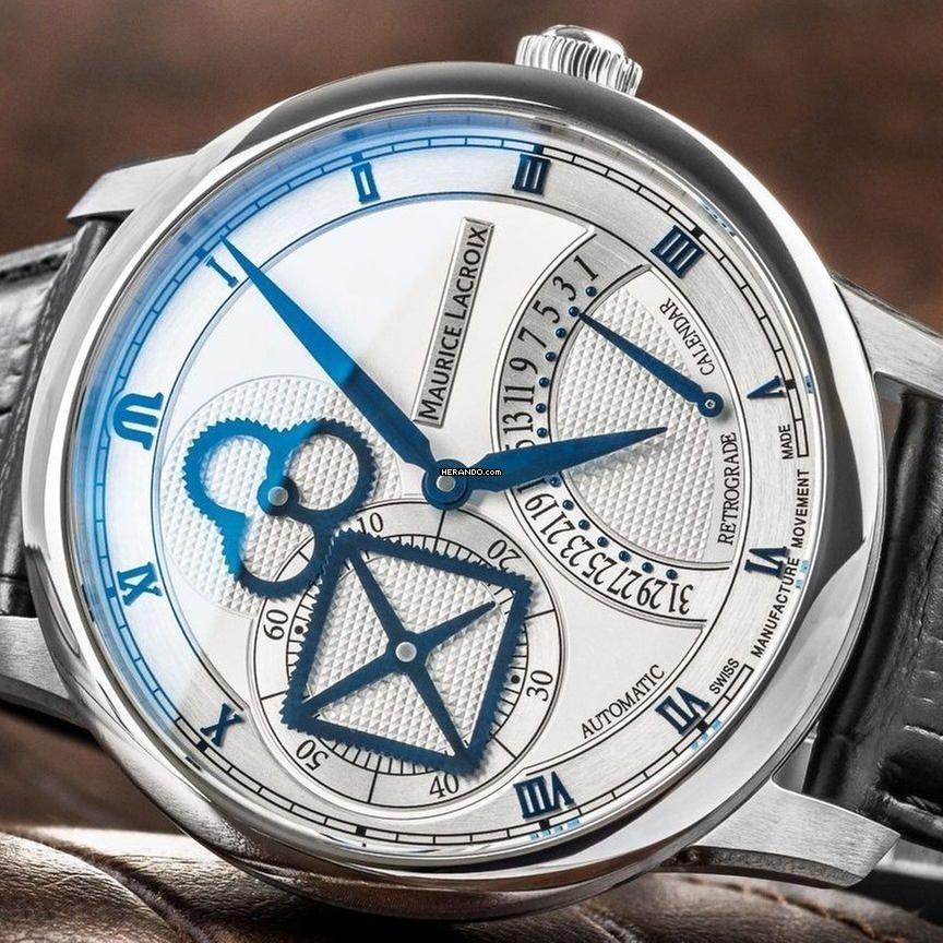 Maurice Lacroix Masterpiece Square Wheel Retrograde NOUVEAU EN ENSEMBLE COMPLET