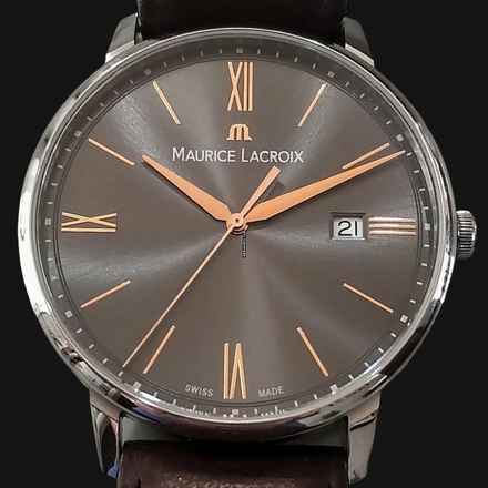 Maurice Lacroix Eliros 40mm Ref. El1118 Doos & papieren. Volledig leren band NIEUW VOLLEDIGE SET