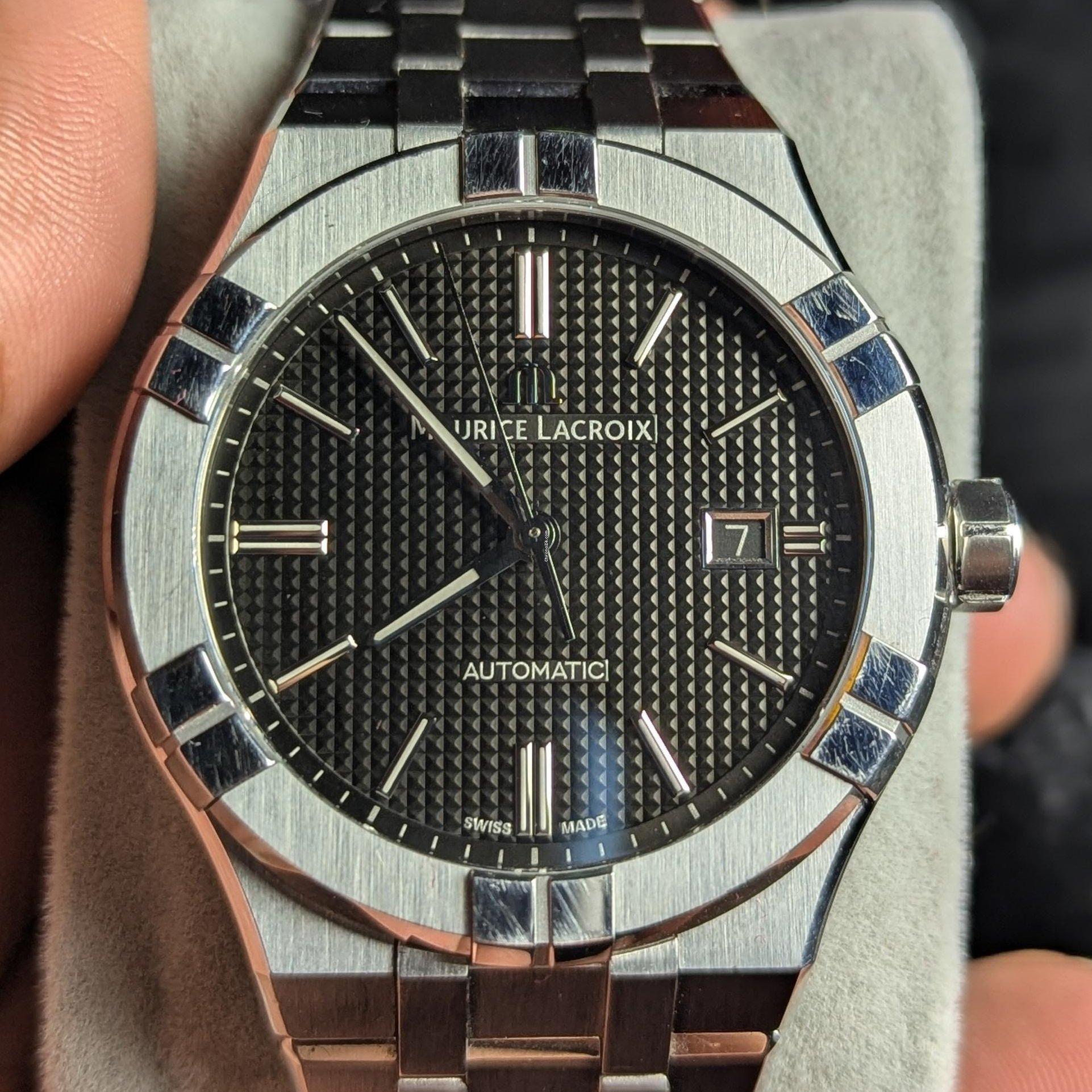 Maurice Lacroix AIKON Automatic Black Dial 42mm NUOVO COMPLETO