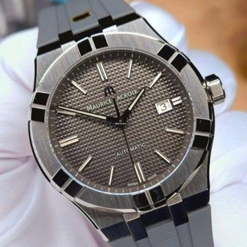 Maurice Lacroix AIKON Automatic Grey Dial Stainless Men's Watch NEW FULL SET
