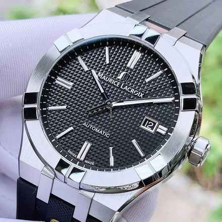 Maurice Lacroix AIKON Automatický černý ciferník nerezové oceli pánské hodinky NOVÉ KOMPLETNÍ SADA