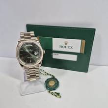 Thumbnail von Rolex Day-Date 40 40mm Presidente Ouro Branco Olive Green Automático Completo