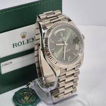 Thumbnail von Rolex Day-Date 40 40mm Presidente Ouro Branco Olive Green Automático Completo