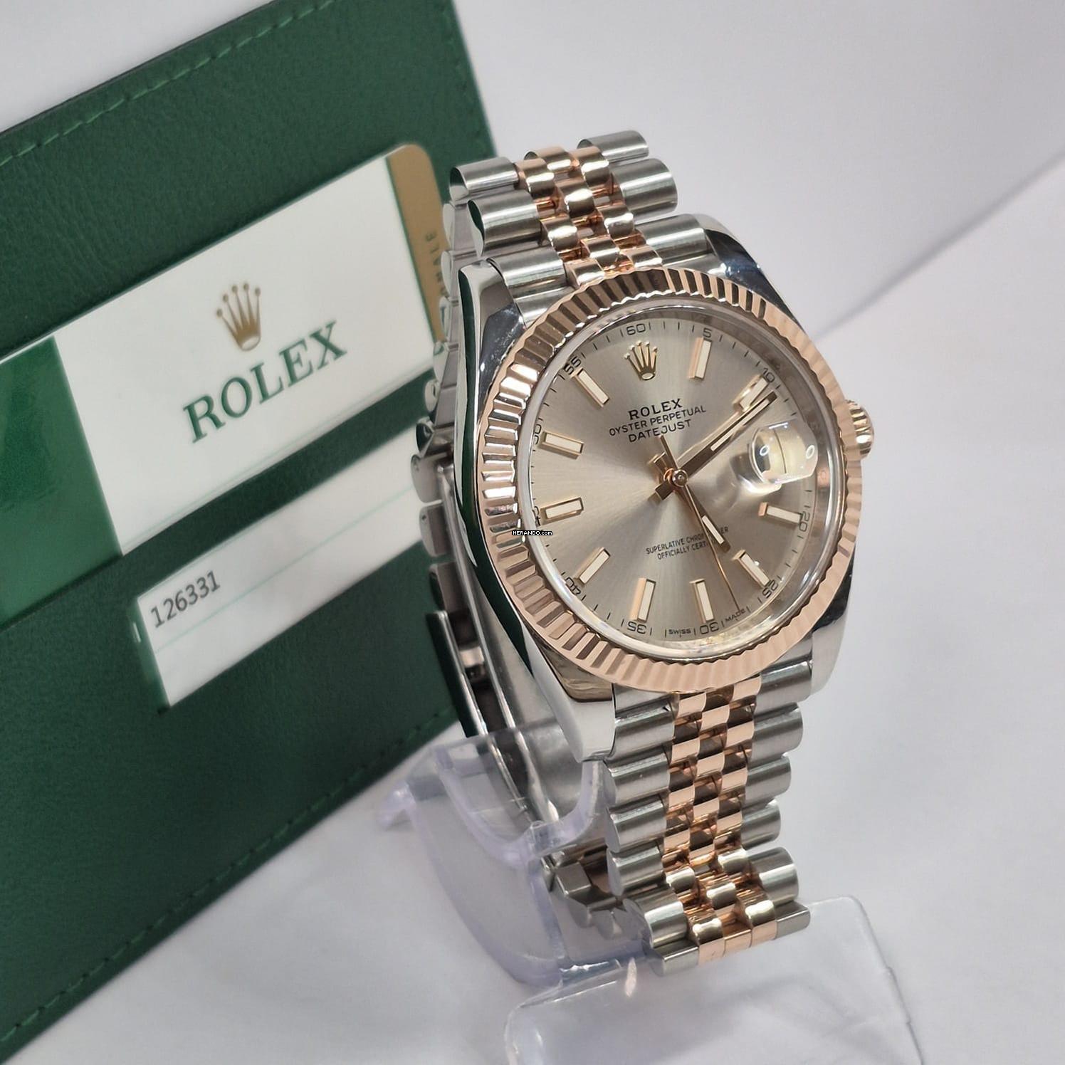 Rolex Datejust 41 41mm Ouro Rosé & Aço Jubilee Automático Completo