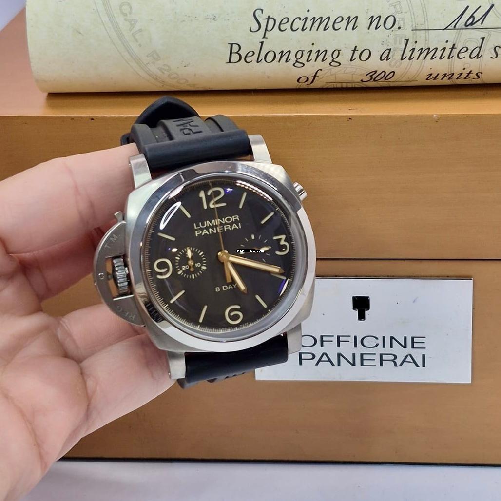 Panerai Luminor 1950 Left-hand Chrono-Monopulsante 8 Days 47mm Complete Winding