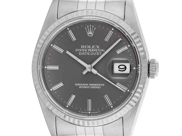  Rolex Datejust 36 Ref.16234 1991 Full Set sehr gut Vintage Datejust Stahl 18kt Weißgold 