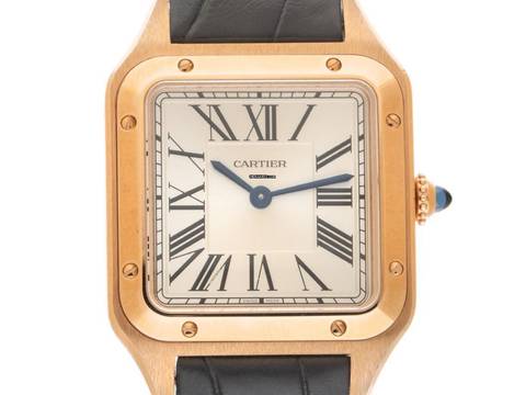  Cartier Santos Dumont MM Medium Modell Ref.WGSA0022 2025 Full Set Ungetragen Santos-Dumont MM Medium Modell 18kt Roségold 