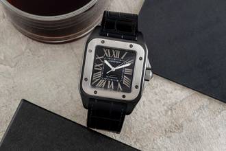 Thumbnail von Cartier Santos 100 Edelstahl / Titan Automatik Ref. W2020010 Papiere