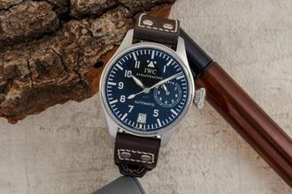 Thumbnail von IWC Große Fliegeruhr Schaffhausen Big Pilot Automatik 7 Days Edelstahl Herrenuhr Ref. IW500201
