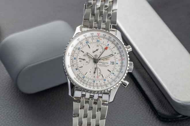  Breitling Navitimer World Chronograph Stahl Automatik Ref. A24322 Papiere 2019 