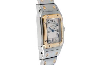 Thumbnail von Cartier Santos Galbée Date Edelstahl / Gold Medium Size Ref. W20011C4 Klassiker