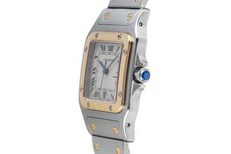 Thumbnail von Cartier Santos Galbée Date Edelstahl / Gold Medium Size Ref. W20011C4 Klassiker