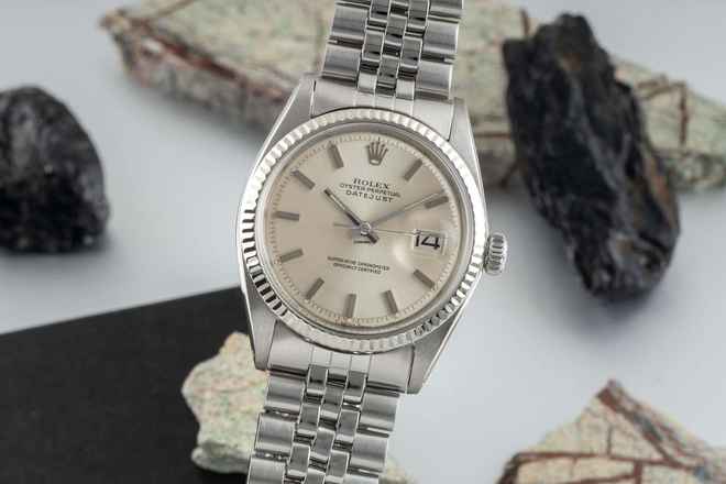 Rolex Datejust 36 stal / białe złoto automatyczny zegarek męski Ref. 1601 vintage