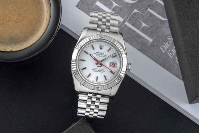 Rolex Datejust Turn-O-Graph Turn-O-Graph stal srebrno-złota automatyczny zegarek męski 116264 B&P LC100