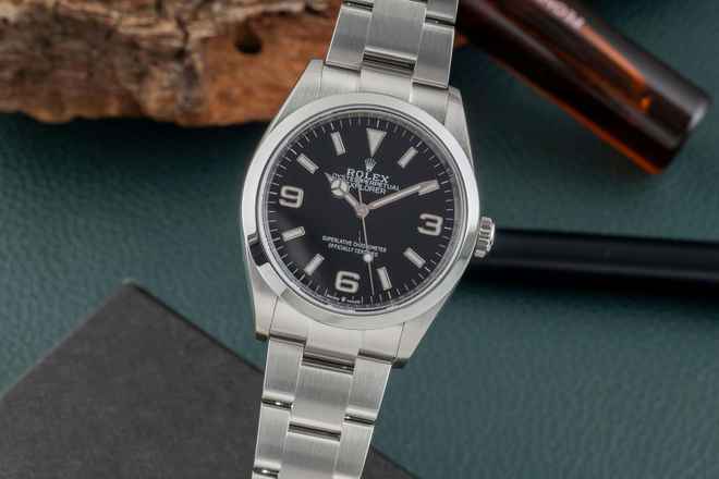 Rolex Explorer Oyster stalowa automatyczna męska zegarek Ref. 124270 klasyk