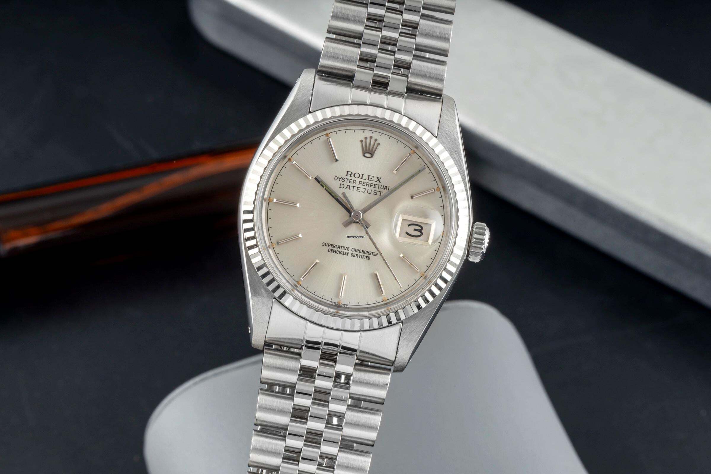 Rolex Datejust 36 Stahl / Weissgold Silver Dial Automatik Herrenuhr Ref. 16014
