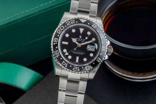  Rolex GMT-Master II Oyster Edelstahl Automatik Herrenuhr Ref. 116710LN B&P 2008 