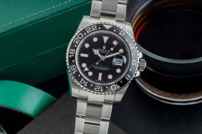 Rolex GMT-Master II Oyster ze stali nierdzewnej automatyczny zegarek męski Ref. 116710LN B&P 2008