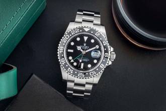 Thumbnail von Rolex GMT-Master II Oyster stainless steel automatic men's watch Ref. 116710LN B&P 2008