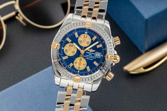  Breitling Chronomat Evolution Chronograph Stahl/Gold Automatik Ref B13356 Papers 